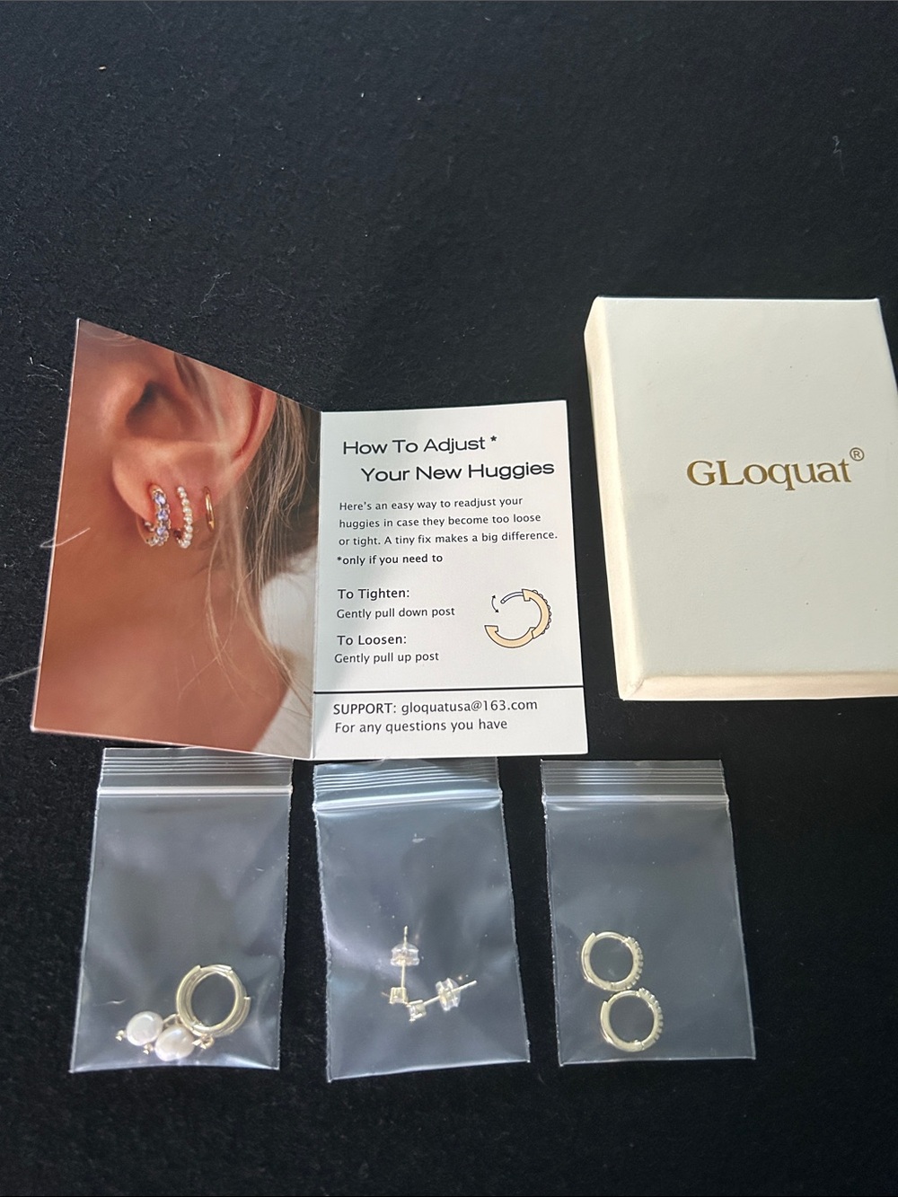 Gold Huggie Earring Set - 3 Pairs